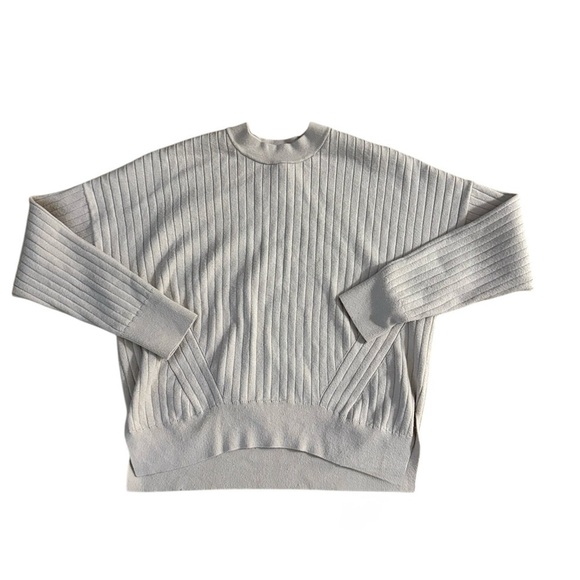 Abercrombie and fitch sweater soft collection  cream tan lightweight ribbed - Picture 1 of 4